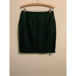 NYCC Wool Skirt New York Clothing Co Size 14 Green Vintage With Tags NOS